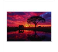 Puzzle 5000 Piezas Adultos Puzzle Elefante Árbol Rompecabezas Adultos XXL 156 x 105cm, Impossible Rompecabezas, Jigsaw Arte Juego Educa Familiar Aliviar El Estrés, Regalos para Hombres y Mujeres I-9