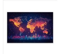 Puzzle 5000 Piezas Adultos Puzzle Fantasía Mapa del Mundo Rompecabezas Adultos XXL 156 x 105cm, Impossible Rompecabezas, Jigsaw Arte Juego Educa Familiar Aliviar El Estrés, Regalos de Pascua Q-2