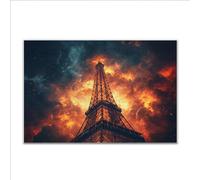 Puzzle 5000 Piezas Adultos Puzzle París Torre Eiffel Rompecabezas Adultos XXL 156 x 105cm, Impossible Rompecabezas, Madera Jigsaw Arte Juego Educa Familiar Aliviar El Estrés, Regalos de Pascua E-11