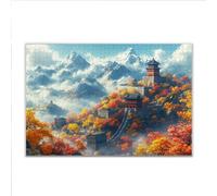 Puzzle 5000 Piezas Adultos Puzzle Primavera Gran Muralla Rompecabezas Adultos XXL 156 x 105cm, Impossible Rompecabezas, Madera Jigsaw Arte Juego Educa Familiar Aliviar El Estrés, Regalos de Pascua T-5