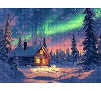 Puzzle 5000 Piezas Adultos, Rompecabezas de Madera 156 x 105 cm Gran Detalle y Colores Vivos - Un Desafío Divertido para Familia y Amigos, Actividad Creativa y Regalo Educativo, Noruega Aurora f0-813