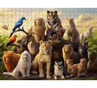 Puzzle 5000 Piezas Adultos, Rompecabezas de Madera 156 x 105 cm Gran Detalle y Colores Vivos - Un Desafío Divertido para Familia y Amigos, Actividad Creativa y Regalo Educativo, Animal león f0-169