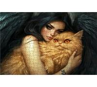 Puzzle 5000 Piezas, áNgel CaíDo Puzzle 5000 Piezas Adulto 105x160CM, Puzzles Madera Gato Exquisito Embalaje en Caja de Papel, Bolsa de Malla Portátil para Regalo Hombre Mujer Decoracion Pared RXPT1547