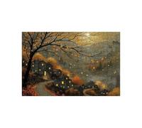 Puzzle 5000 Piezas Árbol Puzzle 5000 Piezas Adultos Pequeño Pueblo Educativo Rompecabezas Madera para Toda la Familia Junta, Puzzles para Reducir el Estrés y Primavera Decoracion 105x160cm LZPT-04405
