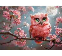 Puzzle 5000 Piezas Búho Puzzle Flor Rompecabezas Adultos, Rompecabezas Pieza de Madera Juguetes Jigsaw Arte, Jigsaw educa para Adultos y niños a Partir de 14 Años U-333