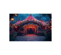 Puzzle 5000 Piezas, Circo Puzzle 5000 Piezas Madera 105 x 160Cm con Caja de Papel de Colores y Bolsa de Malla Portátil, Rompecabezas Vista Nocturna para Primavera Decoracion Pared Regalo LZPT-04752