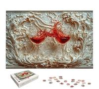 Puzzle 5000 Piezas Copa de Vino para Adultos, Puzzle Rojo de Madera con Caja Regalo para Adultos, Rompecabezas Desafiante para Toda la Familia, Rompecabezas para Regalo Mujer, Regalo Hombre, -5073