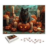 Puzzle 5000 Piezas Gato para Adultos, Puzzle Halloween de Madera con Caja Regalo para Adultos, Rompecabezas Desafiante para Toda la Familia, Rompecabezas para Regalo Mujer, Home Decoration, -7451