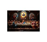 Puzzle 5000 Piezas, La última Cena Puzzle 5000 Piezas Madera 105 x 160cm con Caja de Papel de Colores y Bolsa de Malla Portátil, Rompecabezas Iglesia para Primavera Decoracion Pared Regalo LZPT-03862