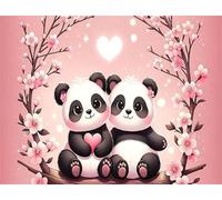 Puzzle 5000 Piezas Lindo Panda Rosa | Puzzles Adultos | para Toda La Familia |156x105 cm | Entretenimiento Creativo Rompecabezas Adultos Regalo