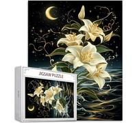 Puzzle 5000 Piezas Lirio Rompecabezas para Adultos, un Rompecabezas Desafiante, Juegos de Puzzle para Toda la Familia, Letras en la Parte Posterior, Decoración del Hogar, Regalos Navidad Lago H-3644