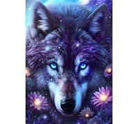 Puzzle 5000 Piezas Lobo Puzzle Flor Rompecabezas Adultos, Rompecabezas Pieza de Madera Juguetes Jigsaw Arte, Jigsaw educa para Adultos y niños a Partir de 14 Años U-969