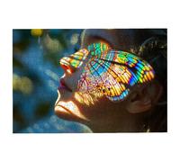 Puzzle 5000 Piezas Mariposa, Puzzle Madera Abstracto, Clásico Rompecabezas Desafiante para Toda la Familia, Juguetes Rompecabezas Letras en la Parte Posterior, Regalos Originales para Hombre -1319