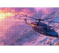 Puzzle 5000 Piezas MontañA Nevada, Puzzle 5000 Piezas Adulto HelicóPtero, Rompecabezas de Madera para Adultos 160 x 105cm, Puzzles para Toda la Familia Cuadros Decoracion Salon Modernos RXPT-6998