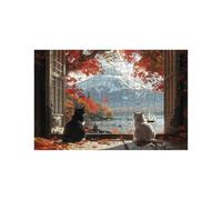 Puzzle 5000 Piezas, Monte Fuji Puzzle 5000 Piezas Madera 105x160CM con Caja de Papel de Colores y Bolsa de Malla Portátil, Rompecabezas Otoño para Primavera Decoracion Pared Regalo Mujer LZPT-02264