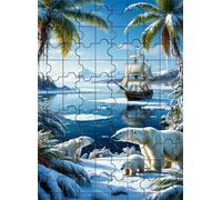 Puzzle 5000 Piezas Oso velero del Lago de Hielo | Puzzles Adultos | para Toda La Familia |156x105 cm | Entretenimiento Creativo Rompecabezas Adultos Regalo