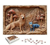 Puzzle 5000 Piezas Sin Embargo para Adultos, Puzzle Zorro de Madera con Caja Regalo para Adultos, Rompecabezas Desafiante para Toda la Familia, Rompecabezas para Regalo Mujer, Regalo Hombre, -6799