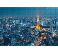 Puzzle 5000 Piezas Vista Nocturna, Puzzle 5000 Piezas Adulto JapóN, Rompecabezas de Madera para Adultos 160x105cm, Puzzles para Toda la Familia Cuadros Decoracion Salon Modernos Regalo Mujer RXPT-2770