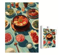 Puzzle 520 Piezas Adultos Alimento & Historietas, Rompecabezas con Letras Traseras y Póster, Pasatiempo Antiestrés, Decoración de Pared, Regalo Decorar Mujer Hombre 52 x 38 cm (14 Años +) P3#854