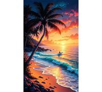 Puzzle 520 Piezas Adultos Playa Atardecer Océano 52x38 cm, Juego Educativo, Ejercita Paciencia y Concentración, Puzzles 520 Piezas