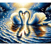 Puzzle 520 Piezas, Cisne del Lago Sunshine Puzzles para Adultos,Rompecabezas de Adultos, Juguetes de Regalo Entretenimento Puzzle, Juego de Rompecabezas