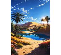 Puzzle 520 Piezas Paisaje Lago Desierto, Rompecabezas para Adultos, Puzzles Desafiante, Juegos Educativos, Puzle Clásico para Todos los Fanáticos de los Rompecabezas 52 x 38 cm