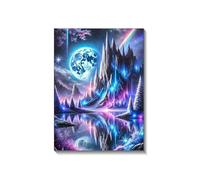 Puzzle 520 Piezas, Río de montaña a la luz de la Luna Puzzles para Adultos,Rompecabezas de Adultos, Juguetes de Regalo Entretenimento Puzzle, Juego de Rompecabezas