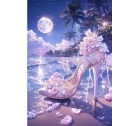 Puzzle 520 Piezas, Tacones de Playa Moonlight Puzzles para Adultos,Rompecabezas de Adultos, Juguetes de Regalo Entretenimento Puzzle, Juego de Rompecabezas