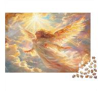 Puzzle 52x38cm/1000pcs Pour Adultes Figure angélique,pour Femmes Et Hommes,Planche En Bois,verrouillage De Précision Art spirituel céleste