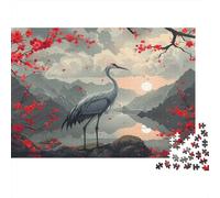 Puzzle 52x38cm/1000pcs Pour Adultes Grue à l'arrêt,pour Femmes Et Hommes,Planche En Bois,verrouillage De Précision Paysage Naturel Art