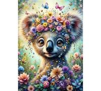 Puzzle 60 Piezas, Koala de Flores Puzzles para Adultos,Rompecabezas de Adultos, Juguetes de Regalo Entretenimento Puzzle, Juego de Rompecabezas