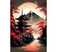 Puzzle 60 Piezas, Loft de montaña japonés Puzzles para Adultos,Rompecabezas de Adultos, Juguetes de Regalo Entretenimento Puzzle, Juego de Rompecabezas