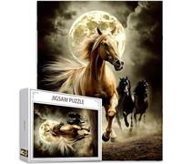 Puzzle 6000 Piezas Adultos, Caballo Puzzle Luna Patrón Diseño, 179x105cm Gran Formato HD Color Jigsaw Adultos, DIY Artesanía con Embalaje de Caja de Regalo, Home Room Wall Decor, Regalo Mujer,Model977