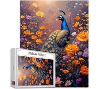 Puzzle 6000 Piezas Adultos, Pavo real Puzzle Flor Patrón Diseño, 179x105cm Gran Formato Color Jigsaw Adultos, DIY Artesanía con Embalaje de Caja de Regalo, Home Room Wall Decor, Regalo Mujer, Model555