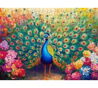 Puzzle 6000 Piezas Adultos, Rompecabezas de Madera 179 x 105 cm Puzzle - Un Desafío Divertido para Familia y Amigos, Actividad Creativa y Regalo Educativo, Decor Paredes, Pavo Real Abstracto f0-586