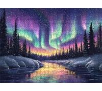Puzzle 6000 Piezas Bosque Aurora | Rompecabezas Adultos 179.5x105.5 cm | Puzzle XXL | Rompecabezas Jigsaw para Adultos | Un Divertido Y Desafiante Decorar Toda Familia | Mujer y Hombres Regalo s7h-71