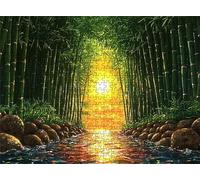Puzzle 6000 Piezas bosque bambú Atardecer | Rompecabezas Adultos 179.5x105.5 cm | Puzzle XXL para Expertos | Rompecabezas Jigsaw para Adultos | Un Divertido Y Desafiante Decorar Toda La Familia s7h-67