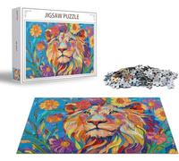 Puzzle 6000 Piezas León Puzzle 6000 Piezas Flor Rompecabezas Adultos, Jigsaw Panoramico, Rompecabezas Pieza de Madera, Diversión en Familia Jigsaws Educa para Adultos y Niñs A Partir de 14 Años x-1553