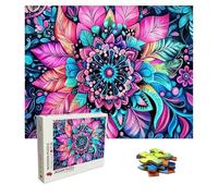 Puzzle 6000 Piezas Mandala, Rompecabezas Adultos, Puzzle de Madera Piezas Encajan Perfectamente, Letras en la Parte Posterior, Flor Puzzles Adulto Compact Box, Regalo Mujer 179.5 x 105.5 cm 8p-513