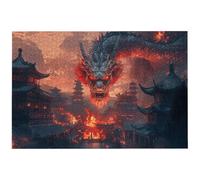 Puzzle 6000 Piezas Miedo, Puzzle Dragón para Adultos, un Rompecabezas Desafiante para Adultos, Rompecabezas Madera para Toda la Familia, Puzzles con Caja para Decoracion Hogar, Regalo Mujer, -8238