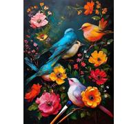 Puzzle 6000 Piezas, Puzzles Adultos, Puzzle Flor Colorido Puzzles de Madera, Pájaro Rompecabezas de Piso de Impresión de Alta Definición Multicolor, Pasatiempo Creativo, Regalo, Diversión g-800
