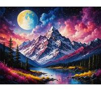 Puzzle 6000 Piezas Ríos Las Montañas Luna, Puzzles Adultos 179 x 105 cm, Juego Educativo, Puzzle Imposible Desafiante, Juegos Rompecabezas Adultos 6000 Piezas