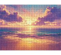 Puzzle 6000 Piezas, Sunset Beach Rompecabezas Adultos Puzzle, Desafiante Puzzles de Decoración Juego de, Entretenimiento Juego Educativo para Toda la Familia, para Regalo Decoración R7KH-729