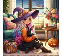 Puzzle 70 Piezas Adultos Conejo Brujo, Jigsaw Puzzle 70 Piezas, Rompecabezas Clásico Difícil y Relajante, Idea de Regalo para Ella o Él 45x45cm