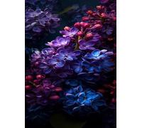 Puzzle 70 Piezas Adultos Flor Morada, Retos Divertidos, Relajarse, Desarrolla la Concentraciòn Mentàl, Rompecabezas Adultos 70 Piezas 20 x 15 cm