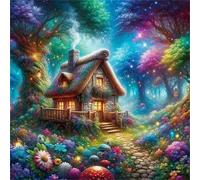 Puzzle 70 Piezas Adultos Juguete Desafío y Juego Educativo Puzzle para Adultos 70 Piezas, Rompecabezas Imposible Colorido, Bosque Cuentos Hadas 45x45cm