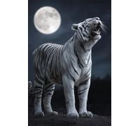 Puzzle 70 Piezas Adultos Tigres Animales Luna, Desarrolla la Concentraciòn y la Logica Desafío de Entretenimiento para la Mente, Puzzles 70 Piezas 20 x 15 cm