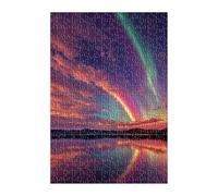 Puzzle 70 Piezas Aurora Atardecer Puesta de Sol, Rompecabezas para Adultos 20x15 cm, Juguete desafío y Juego Educativo, Ejercita Paciencia y Concentración, Puzzles 70 Piezas Adultos
