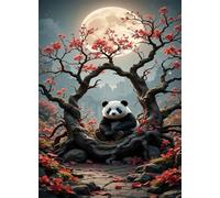 Puzzle 70 Piezas Panda Flor Luna Rompecabezas Adultos Juguetes Educativos Rompecabezas Desafiante Juegos de Puzzle para Toda la Familia Puzzles 70 Adultos 20 x 15 cm