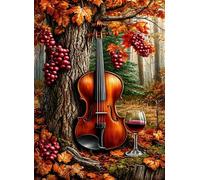 Puzzle 70 Piezas Violín Frutas, Rompecabezas para Adultos, Puzzles Desafiante, Juegos Educativos, Puzle Clásico para Todos los Fanáticos de los Rompecabezas 20 x 15 cm